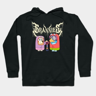 Grannies Bluey Black Metal Hoodie